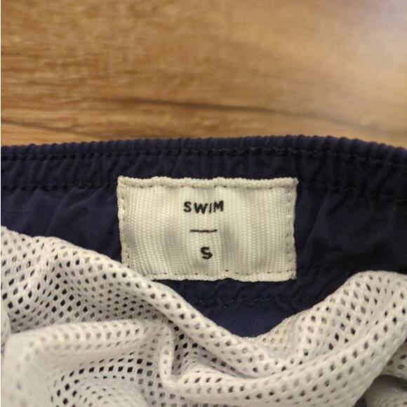 Pacsun Men's Small Swim Trunks Mesh Lined Blue Nylon Drawstring Stretch - Picture 4 of 9